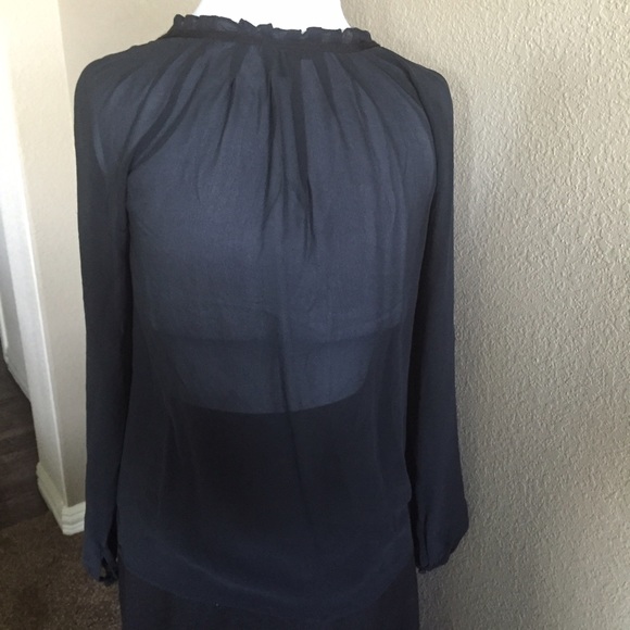 8. Ann Taylor Sheer Silk Blouse Size Small - Picture 2 of 3